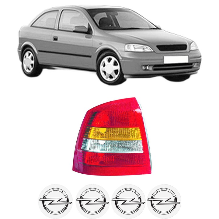 Lampa Stop Spate Stanga OPEL ASTRA G Hatchback (T98) din 1998-2009, Auto, DEPO, 4x Stickere auto cu OPEL