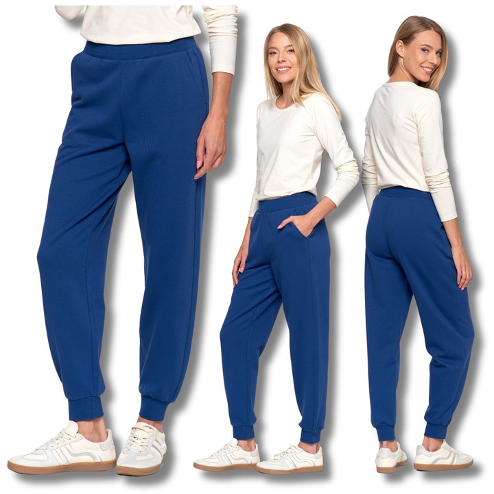 Női sportnadrág, Moraj, kényelmes, magas derekú, kék