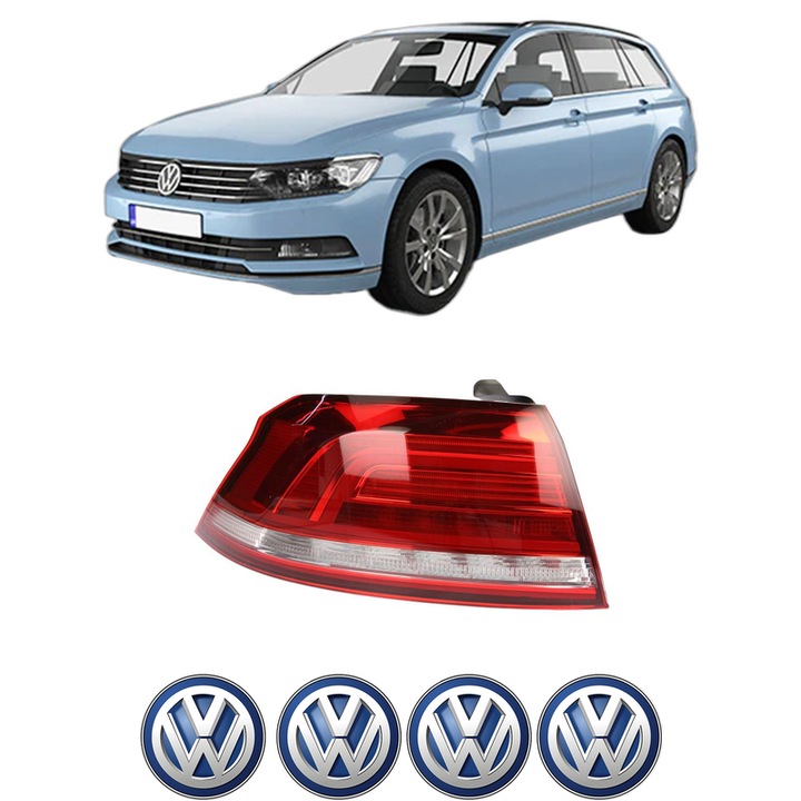 Lampa Stop Spate Stanga Volkswagen PASSAT B8 Variant (3G5, CB5) din 2014-2024, Auto, DEPO, 4x Stickere auto cu Volkswagen
