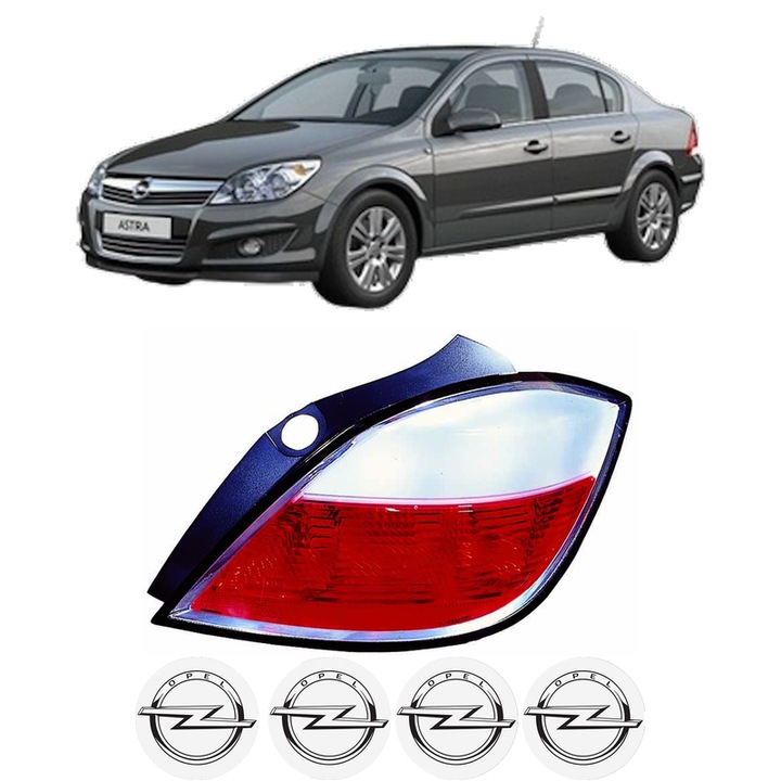 Lampa Stop Spate Dreapta OPEL ASTRA H Saloon (A04) din 2007-2014, Auto, DEPO, 4x Stickere auto cu OPEL