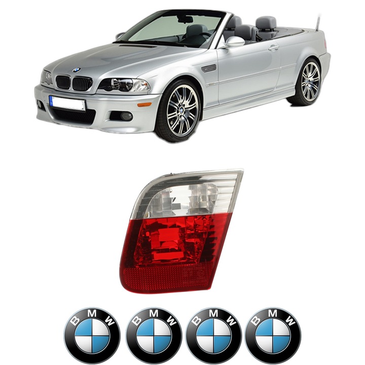 Lampa Stop Spate Dreapta BMW Seria 3 Convertible (E46) din 2000-2007, Auto, DEPO, 4x Stickere auto cu BMW
