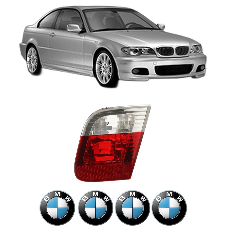 Lampa Stop Spate Dreapta BMW Seria 3 Coupe (E46) din 1998-2006, Auto, DEPO, 4x Stickere auto cu BMW