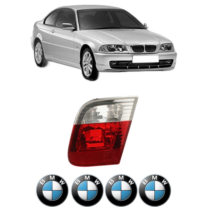 Lampa Stop Spate Dreapta BMW Seria 3 (E46) din 1997-2005, Auto, DEPO, 4x Stickere auto cu BMW