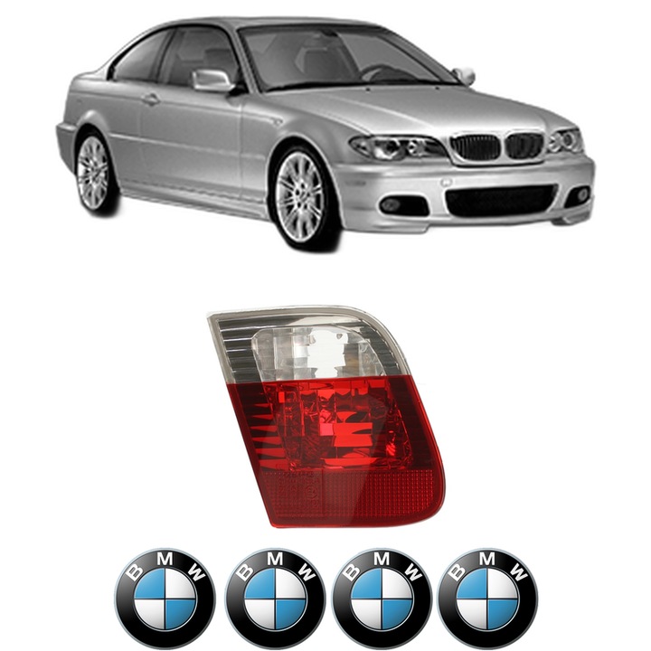 Lampa Stop Spate Stanga BMW Seria 3 Coupe (E46) din 1998-2006, Auto, DEPO, 4x Stickere auto cu BMW