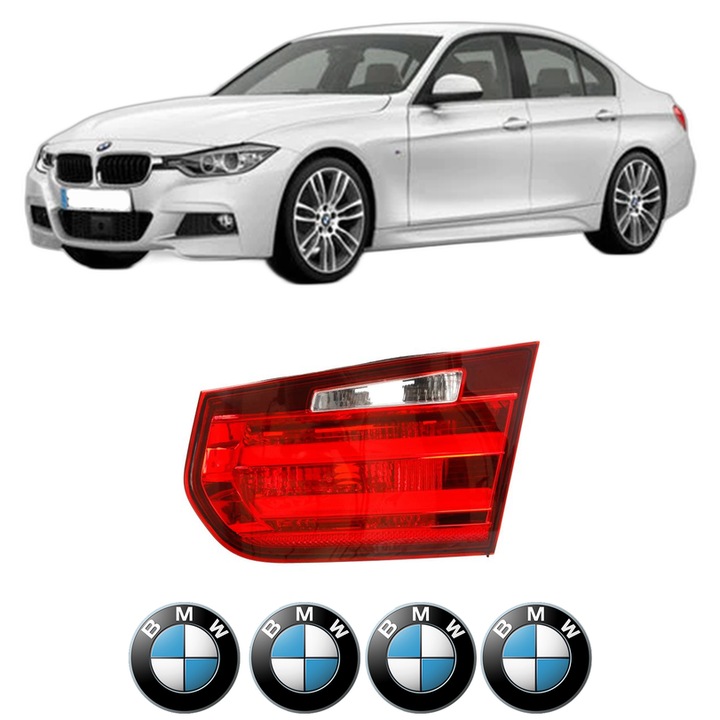 Lampa Stop Spate Dreapta BMW Seria 3 (F30, F80) din 2011-2018, Auto, DEPO, 4x Stickere auto cu BMW