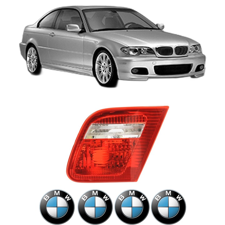 Lampa Stop Spate Dreapta BMW Seria 3 Coupe (E46) din 1998-2006, Auto, DEPO, 4x Stickere auto cu BMW