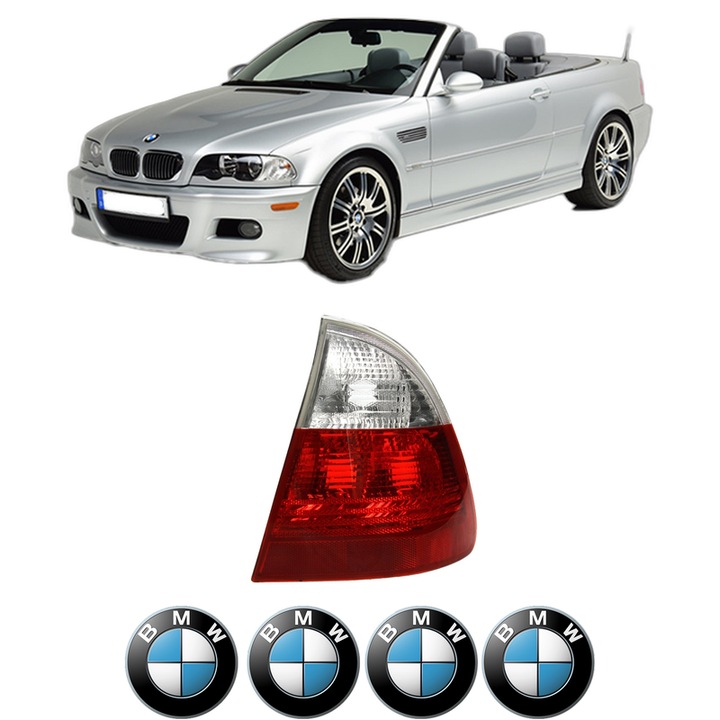 Lampa Stop Spate Dreapta BMW Seria 3 Compact (E46) din 2001-2005, Auto, DEPO, 4x Stickere auto cu BMW