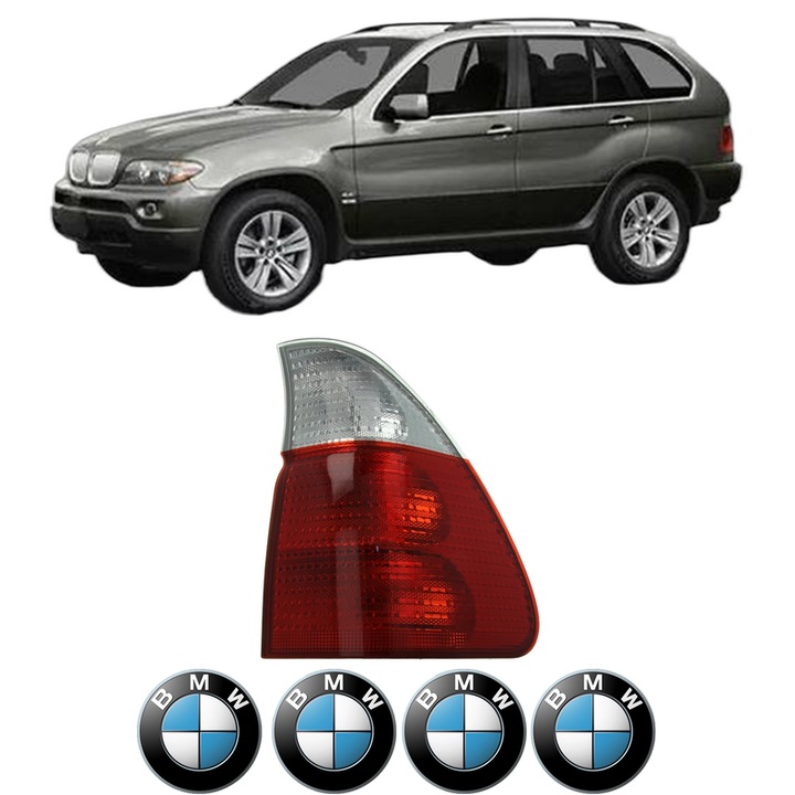 Lampa Stop Spate Dreapta BMW Seria X5 (E53) din 2000-2006, Auto, DEPO, 4x Stickere auto cu BMW