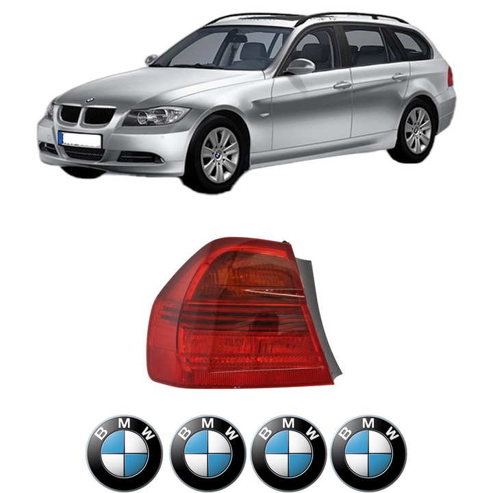 Lampa Stop Spate Stanga BMW Seria 3 Touring (E91) din 2004-2012, Auto, DEPO, 4x Stickere auto cu BMW