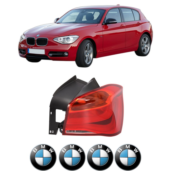 Lampa Stop Spate Dreapta BMW Seria 1 Van (F20) din 2015-2019, Auto, DEPO, 4x Stickere auto cu BMW