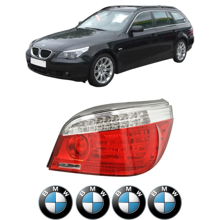 Lampa Stop Spate Dreapta BMW Seria 5 Touring (E61) din 2004-2010, Auto, DEPO, 4x Stickere auto cu BMW