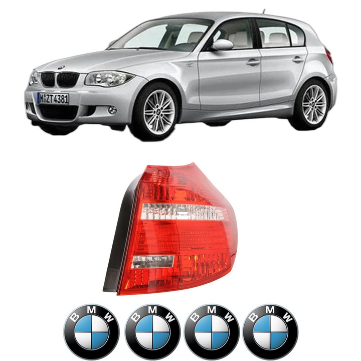 Lampa Stop Spate Dreapta BMW Seria 1 (E87) din 2004-2011, Auto, DEPO, 4x Stickere auto cu BMW