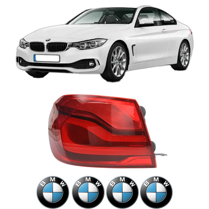 Lampa Stop Spate Stanga BMW Seria 4 Coupe (F32, F82) din 2013-2020, Auto, DEPO, 4x Stickere auto cu BMW