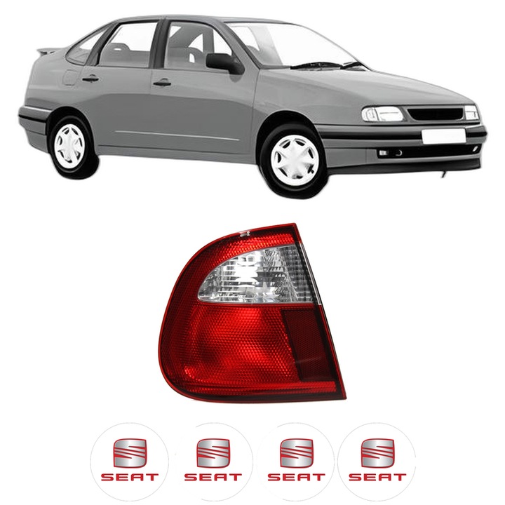Lampa Stop Spate Stanga SEAT CORDOBA (6K1, 6K2) din 1993-2002, Auto, DEPO, 4x Stickere auto cu SEAT