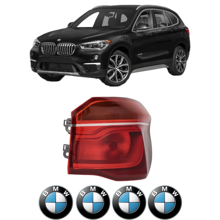 Lampa Stop Spate Dreapta BMW Seria X1 (F48) din 2014-2022, Auto, DEPO, 4x Stickere auto cu BMW
