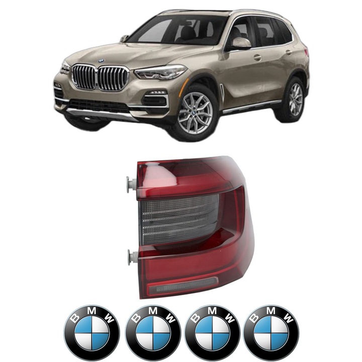 Lampa Stop Spate Dreapta BMW Seria X5 (G05, F95) din 2018-2023, Auto, DEPO, 4x Stickere auto cu BMW