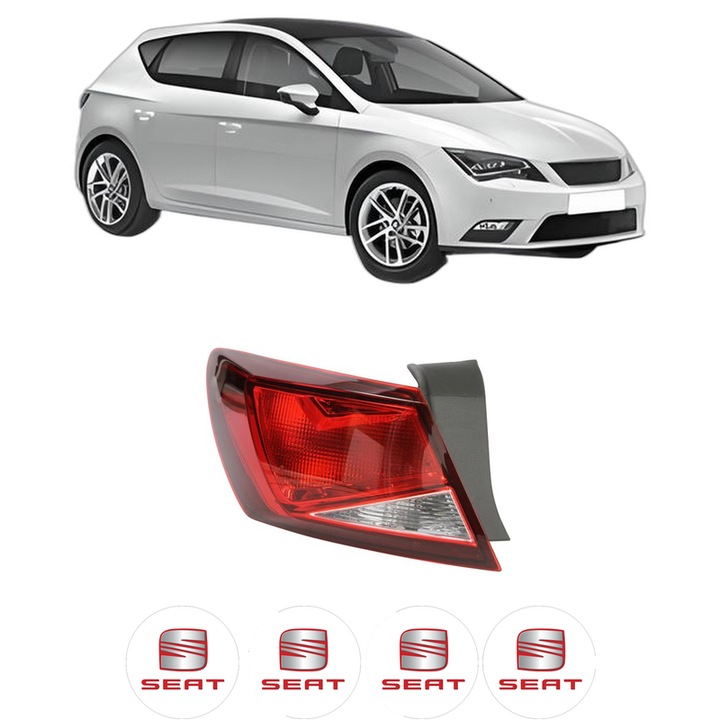 Lampa Stop Spate Stanga SEAT LEON (5F1) din 2012-2020, Auto, DEPO, 4x Stickere auto cu SEAT