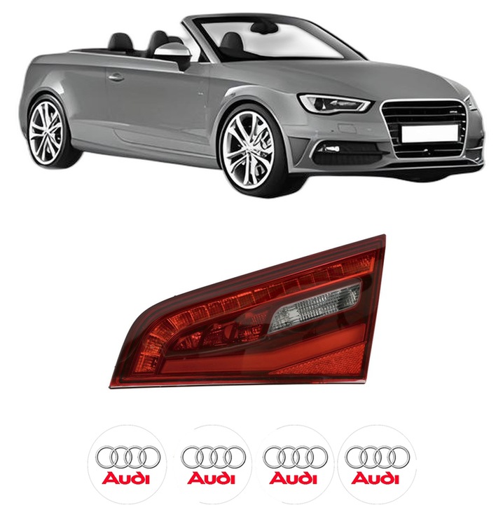 Lampa Stop Spate Dreapta AUDI A3 Convertible (8V7, 8VE) din 2013-2020, Auto, DEPO, 4x Stickere auto cu AUDI