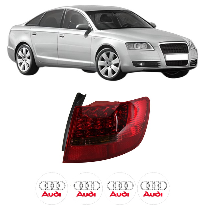 Lampa Stop Spate Dreapta AUDI A6 C6 (4F2) din 2004-2011, Auto, DEPO, 4x Stickere auto cu AUDI