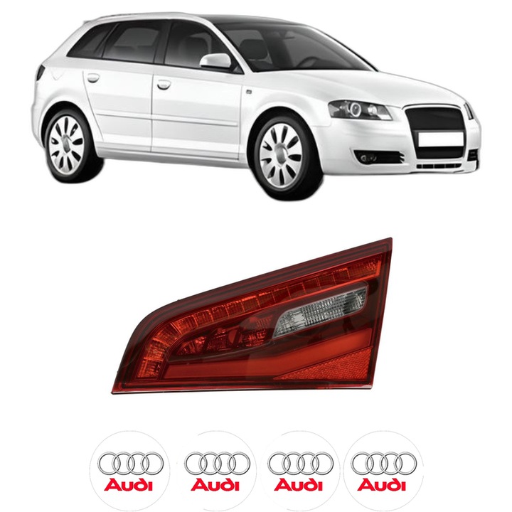 Lampa Stop Spate Dreapta AUDI A3 Sportback (8PA) din 2004-2013, Auto, DEPO, 4x Stickere auto cu AUDI