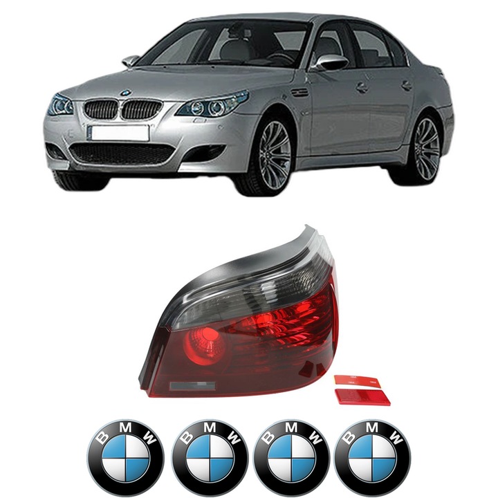 Lampa Stop Spate Dreapta BMW Seria 5 (E60) din 2001-2010, Auto, DEPO, 4x Stickere auto cu BMW