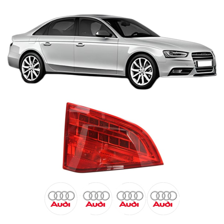 Lampa Stop Spate Stanga AUDI A4 B8 (8K2) din 2007-2015, Auto, DEPO, 4x Stickere auto cu AUDI