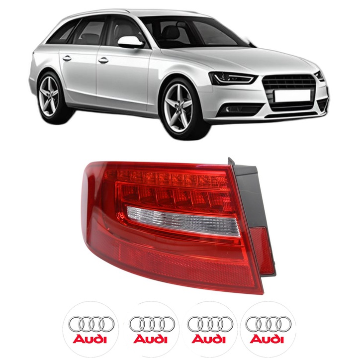 Lampa Stop Spate Stanga AUDI A4 B8 Avant (8K5) din 2007-2015, Auto, DEPO, 4x Stickere auto cu AUDI