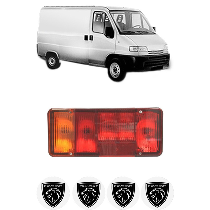 Lampa Stop Spate Stanga PEUGEOT BOXER Van (230L) din 1994-2002, Auto, DEPO, 4x Stickere auto cu PEUGEOT