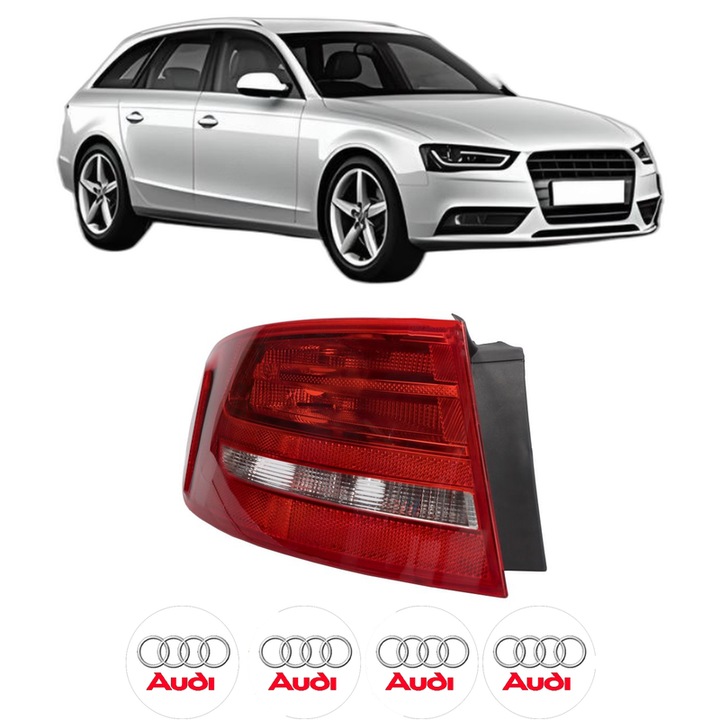 Lampa Stop Spate Stanga AUDI A4 B8 Avant (8K5) din 2007-2015, Auto, TYC, 4x Stickere auto cu AUDI