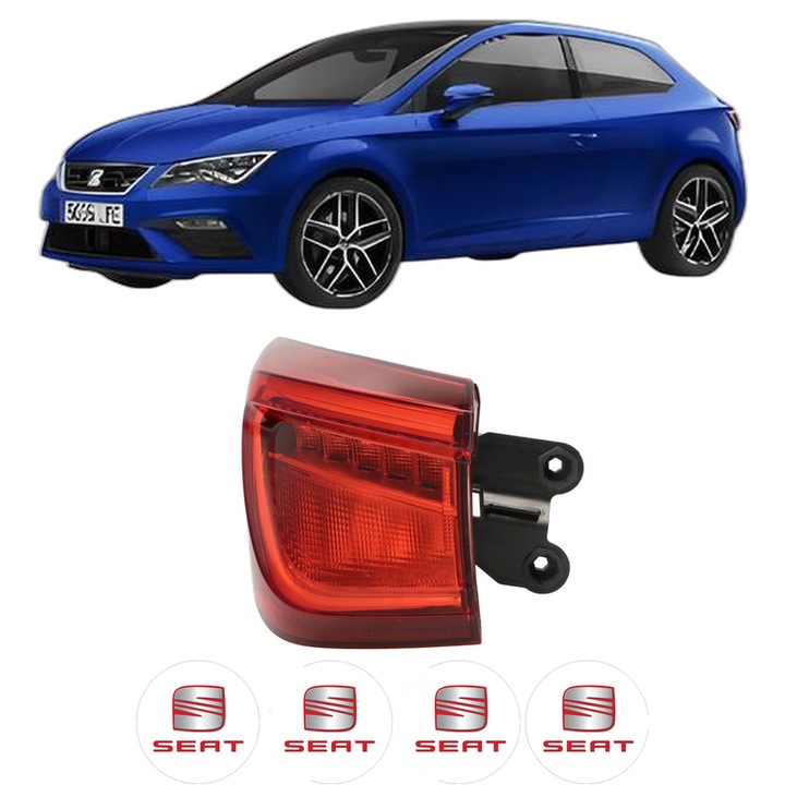 Lampa Stop Spate Stanga SEAT LEON (KL1, KLG) din 2019-2024, Auto, DEPO, 4x Stickere auto cu SEAT