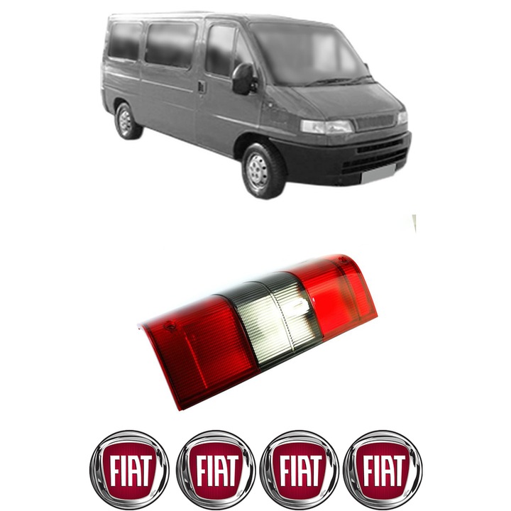 Lampa Stop Spate Stanga FIAT DUCATO Bus (230_) din 1994-2002, Auto, DEPO, 4x Stickere auto cu FIAT