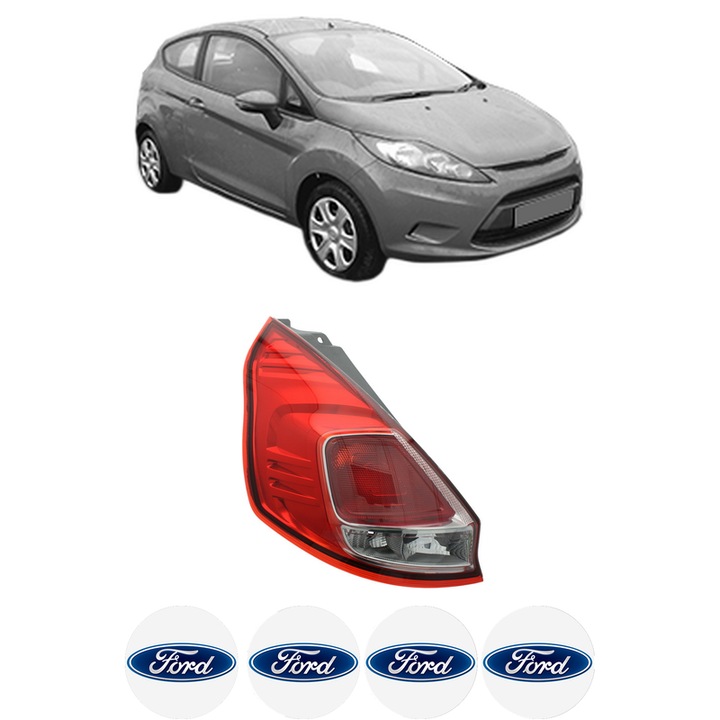 Lampa Stop Spate Stanga FORD FIESTA VI (CB1, CCN) din 2008-2018, Auto, TYC, 4x Stickere auto cu FORD