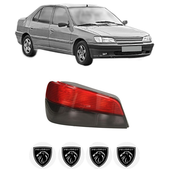 Lampa Stop Spate Stanga PEUGEOT 306 (7B, N3, N5) din 1994-2001, Auto, DEPO, 4x Stickere auto cu PEUGEOT