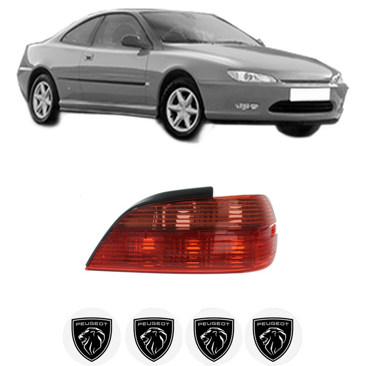 Lampa Stop Spate Dreapta PEUGEOT 406 Coupe (8C) din 1997-2004, Auto, DEPO, 4x Stickere auto cu PEUGEOT