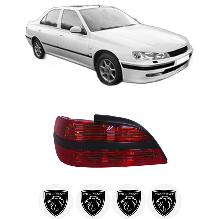 Lampa Stop Spate Stanga PEUGEOT 406 (8B) din 1995-2004, Auto, DEPO, 4x Stickere auto cu PEUGEOT