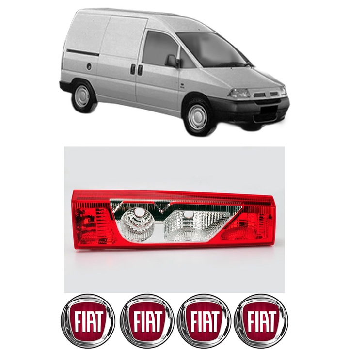 Lampa Stop Spate Stanga FIAT SCUDO Van (220_) din 1996-2006, Auto, DEPO, 4x Stickere auto cu FIAT