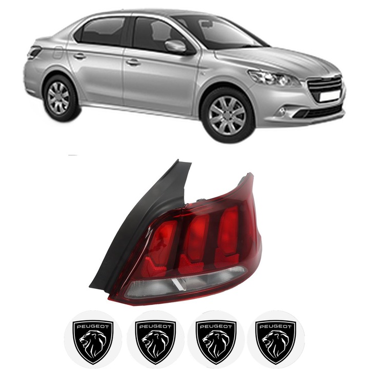 Lampa Stop Spate Dreapta PEUGEOT 301 din 2012-2018, Auto, DEPO, 4x Stickere auto cu PEUGEOT