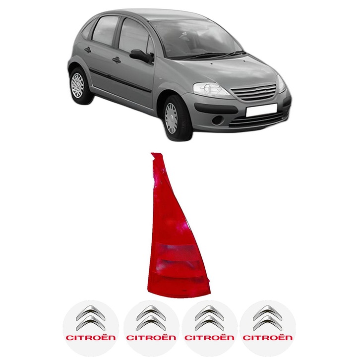 Lampa Stop Spate Stanga CITROEN C3 I (FC_, FN_) din 2002-2012, Auto, DEPO, 4x Stickere auto cu CITROEN