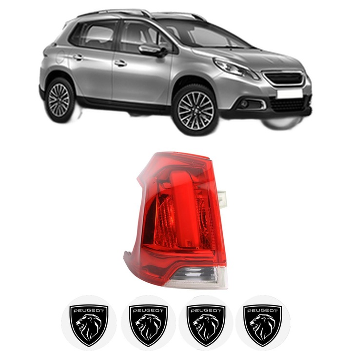 Lampa Stop Spate Stanga PEUGEOT 2008 I (CU_) din 2013-2019, Auto, DEPO, 4x Stickere auto cu PEUGEOT