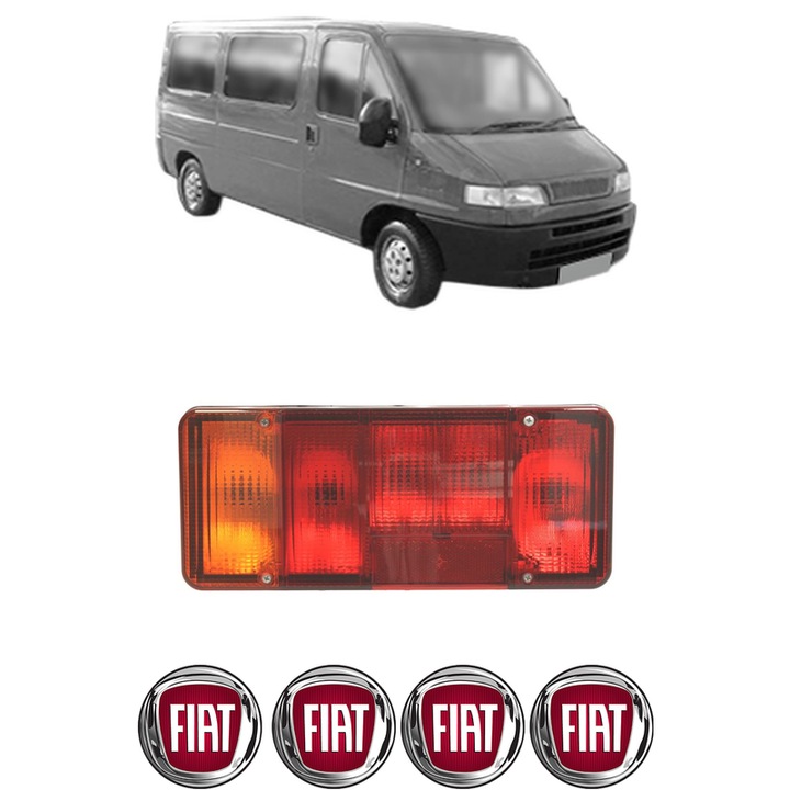 Lampa Stop Spate Stanga FIAT DUCATO Bus (230_) din 1994-2002, Auto, DEPO, 4x Stickere auto cu FIAT