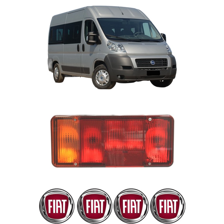 Lampa Stop Spate Stanga FIAT DUCATO Bus (250_) din 2006-2023, Auto, DEPO, 4x Stickere auto cu FIAT