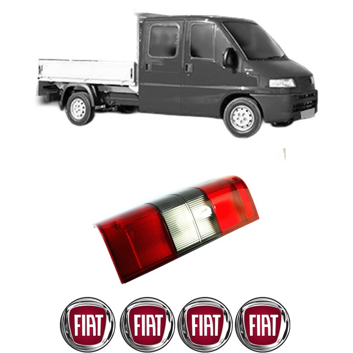Lampa Stop Spate Stanga FIAT DUCATO Platform/Chassis (230_) din 1994-2002, Auto, DEPO, 4x Stickere auto cu FIAT