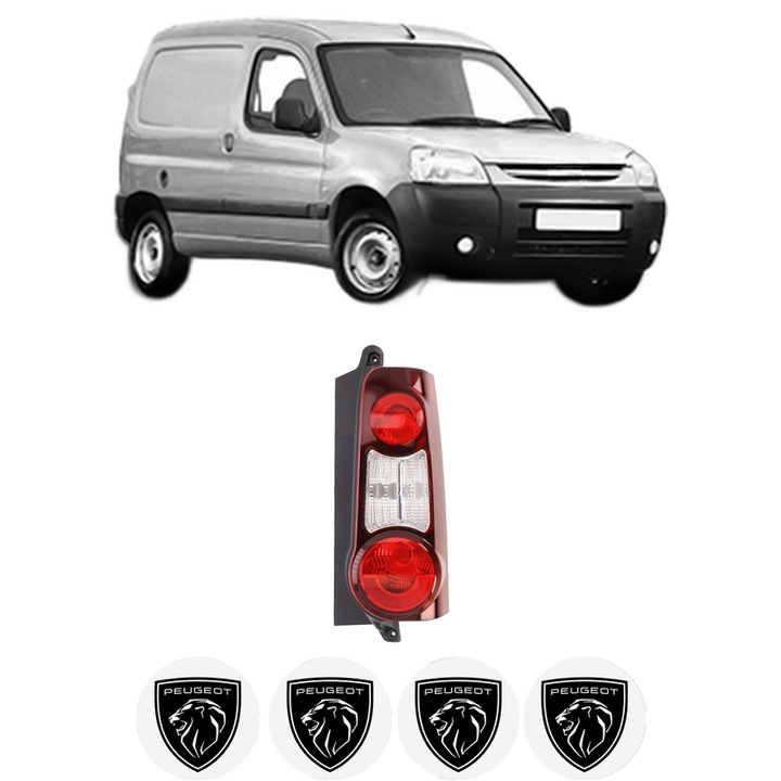 Lampa Stop Spate Dreapta PEUGEOT PARTNER Box Body/MPV din 2008-2016, Auto, DEPO, 4x Stickere auto cu PEUGEOT