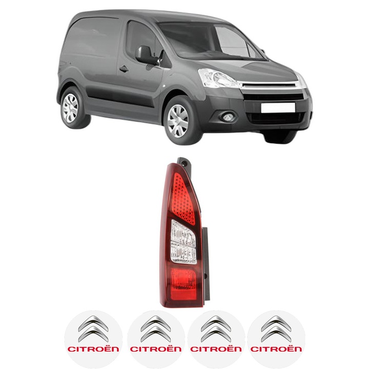 Lampa Stop Spate Stanga CITROEN BERLINGO Box Body/MPV (B9) din 2008-2021, Auto, DEPO, 4x Stickere auto cu CITROEN