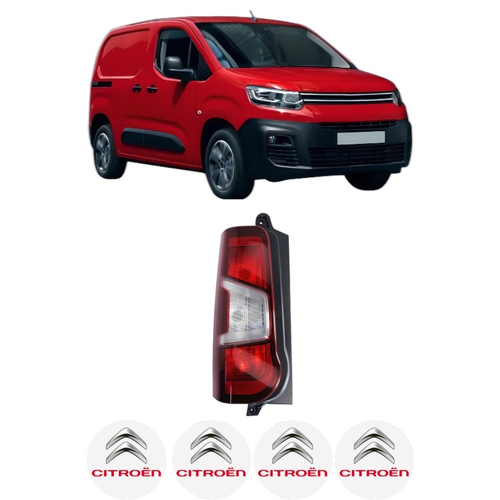 Lampa Stop Spate Stanga CITROEN BERLINGO Box Body/MPV (K9) din 2018-2025, Auto, DEPO, 4x Stickere auto cu CITROEN