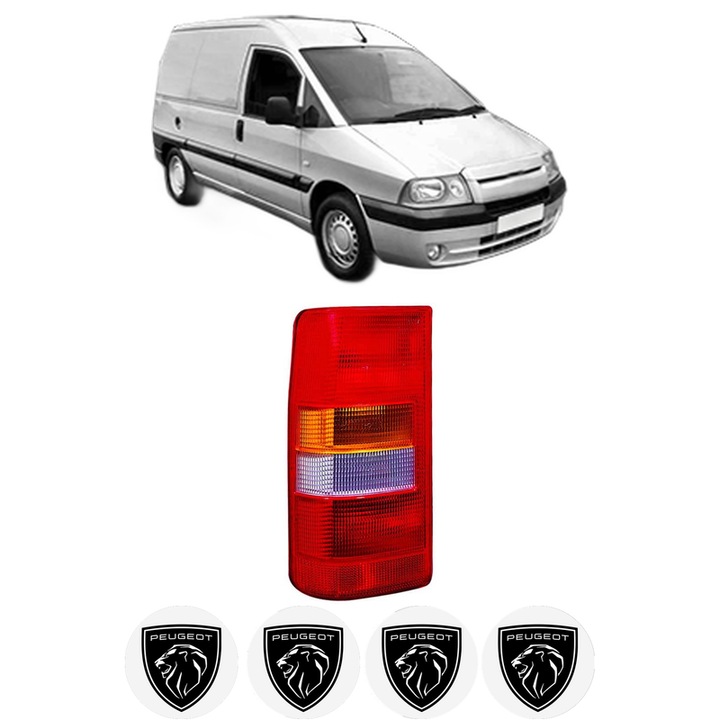 Lampa Stop Spate Dreapta PEUGEOT EXPERT Van (222) din 1996-2006, Auto, DEPO, 4x Stickere auto cu PEUGEOT