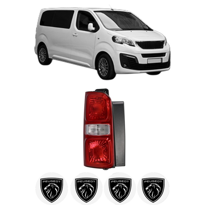 Lampa Stop Spate Stanga PEUGEOT TRAVELLER Bus (V_) din 2016-2023, Auto, DEPO, 4x Stickere auto cu PEUGEOT