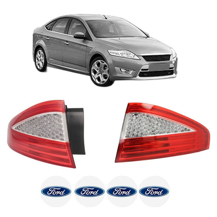 Set Stopuri Spate Stanga Dreapta FORD MONDEO IV Saloon (BA7) din 2007-2015, Auto, TYC, 4x Stickere auto cu FORD