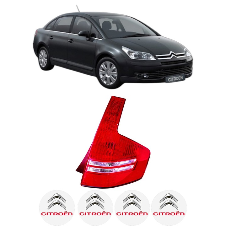 Lampa Stop Spate Dreapta CITROEN C4 I Saloon din 2006-2014, Auto, DEPO, 4x Stickere auto cu CITROEN