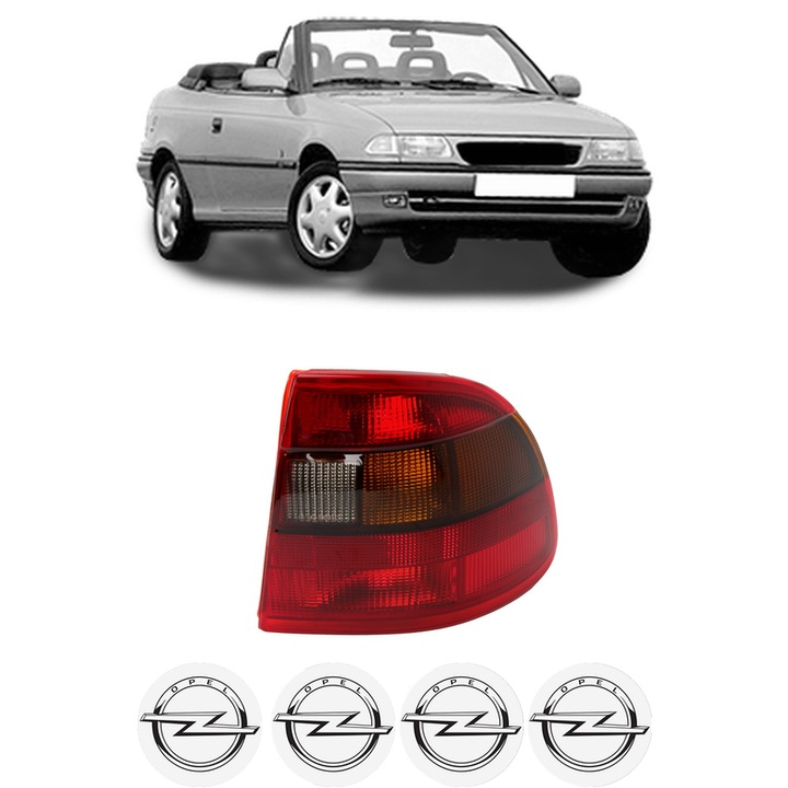 Lampa Stop Spate Dreapta OPEL ASTRA F Convertible (T92) din 1993-2001, Auto, DEPO, 4x Stickere auto cu OPEL